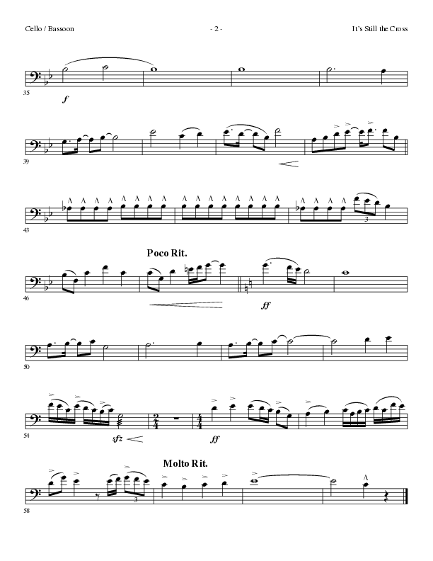 It’s Still The Cross (Choral Anthem SATB) Cello (Lillenas Choral / Arr. Cliff Duren / Arr. Mike Speck)