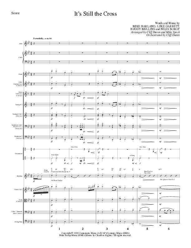 It’s Still The Cross (Choral Anthem SATB) Conductor's Score (Lillenas Choral / Arr. Cliff Duren / Arr. Mike Speck)