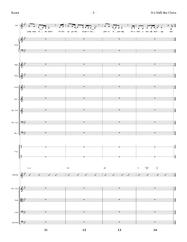 It’s Still The Cross (Choral Anthem SATB) Orchestration (Lillenas Choral / Arr. Cliff Duren / Arr. Mike Speck)