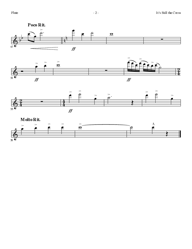 It’s Still The Cross (Choral Anthem SATB) Flute (Lillenas Choral / Arr. Cliff Duren / Arr. Mike Speck)