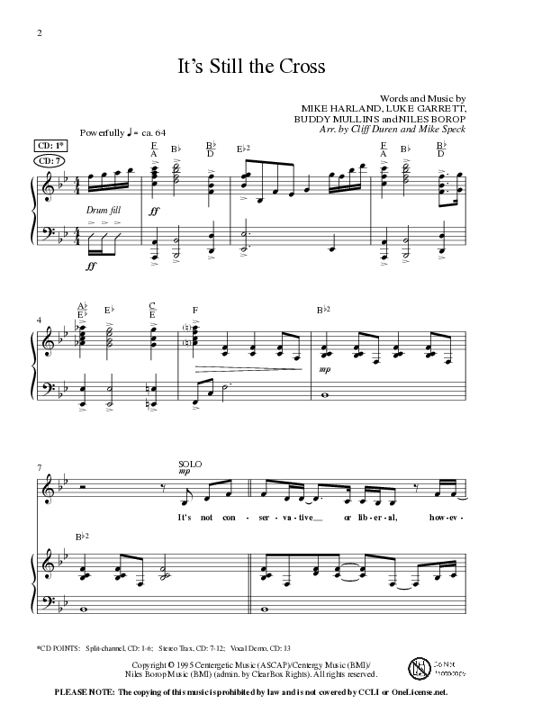 It’s Still The Cross (Choral Anthem SATB) Anthem (SATB/Piano) (Lillenas Choral / Arr. Cliff Duren / Arr. Mike Speck)