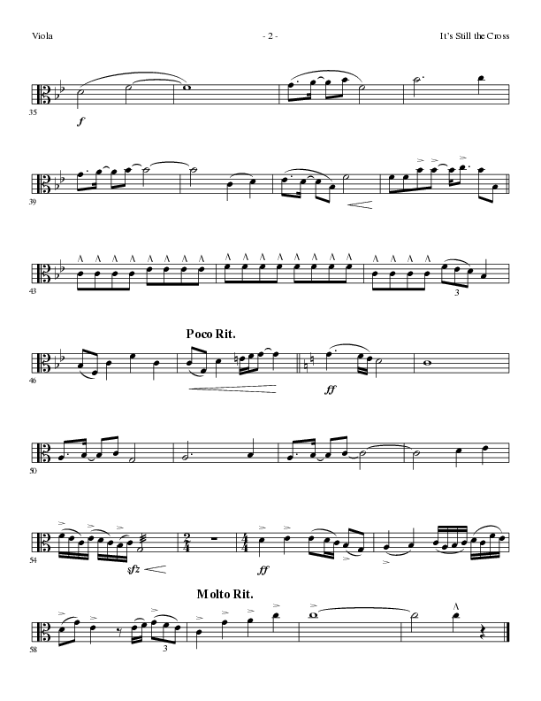 It’s Still The Cross (Choral Anthem SATB) Viola (Lillenas Choral / Arr. Cliff Duren / Arr. Mike Speck)