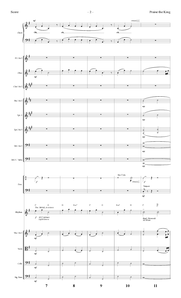 Praise The King (Choral Anthem SATB) Conductor's Score (Lillenas Choral / Arr. Nick Robertson)