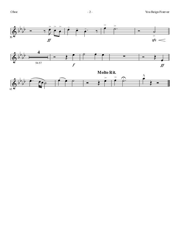 You Reign Forever (Choral Anthem SATB) Flute (Lillenas Choral / Arr. Cliff Duren)