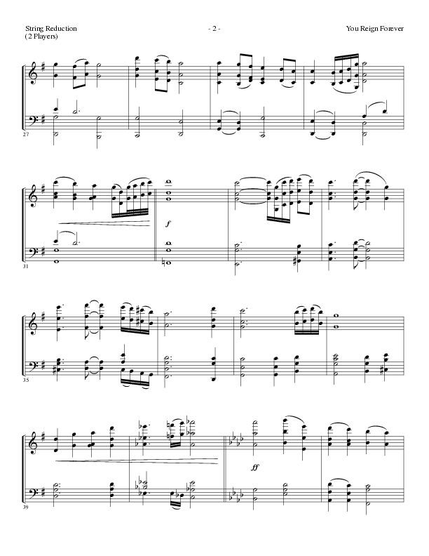You Reign Forever (Choral Anthem SATB) String Reduction (Lillenas Choral / Arr. Cliff Duren)