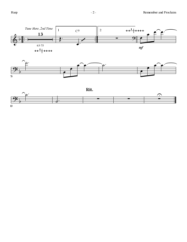 Remember and Proclaim (Choral Anthem SATB) Harp (Lillenas Choral / Arr. Dave Williamson)