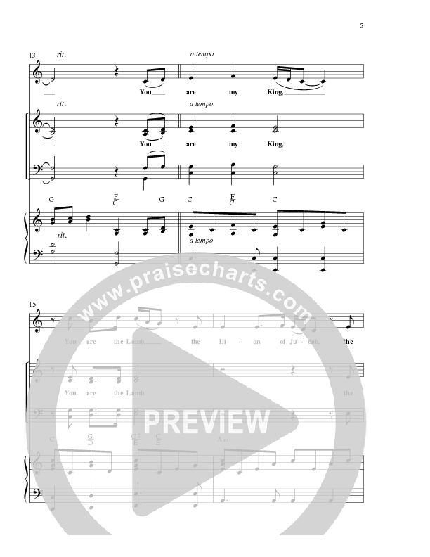 The King Of Who I Am with And I Bow Down (Choral Anthem SATB) Anthem (SATB/Piano) (Lillenas Choral / Arr. David T. Clydesdale)