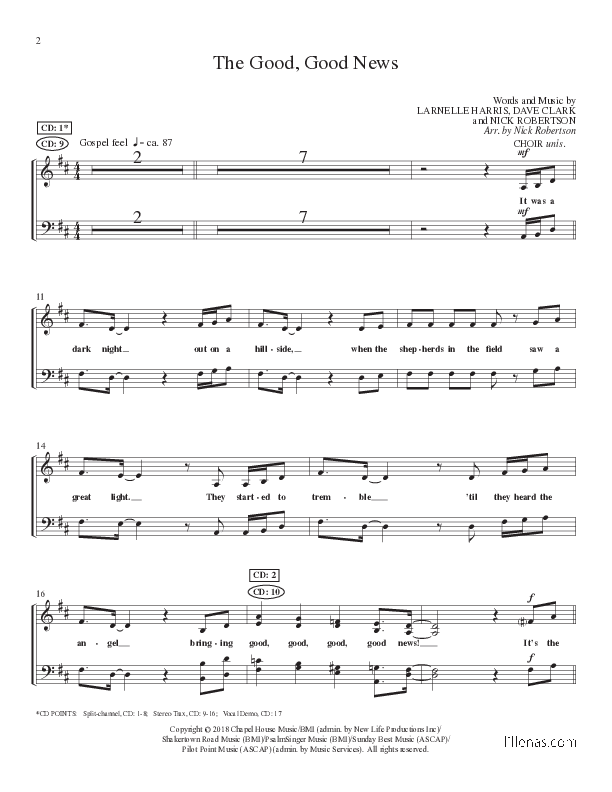 The Good, Good News (Choral Anthem SATB) Choir Vocals (SATB) (Lillenas Choral / Arr. Nick Robertson)