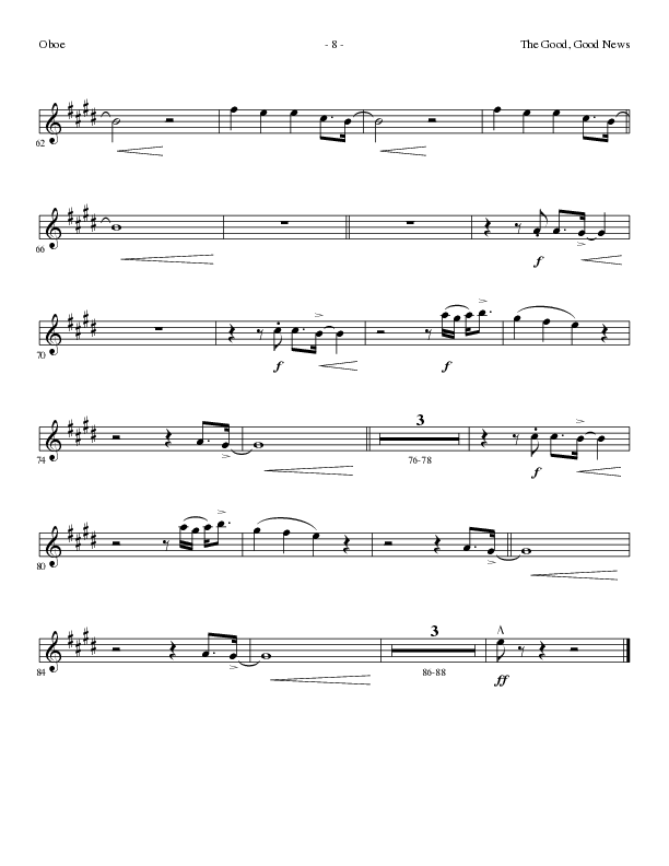 The Good, Good News (Choral Anthem SATB) Oboe (Lillenas Choral / Arr. Nick Robertson)