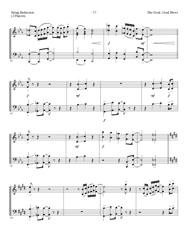 The Good, Good News (Choral Anthem SATB) String Reduction (Lillenas Choral / Arr. Nick Robertson)
