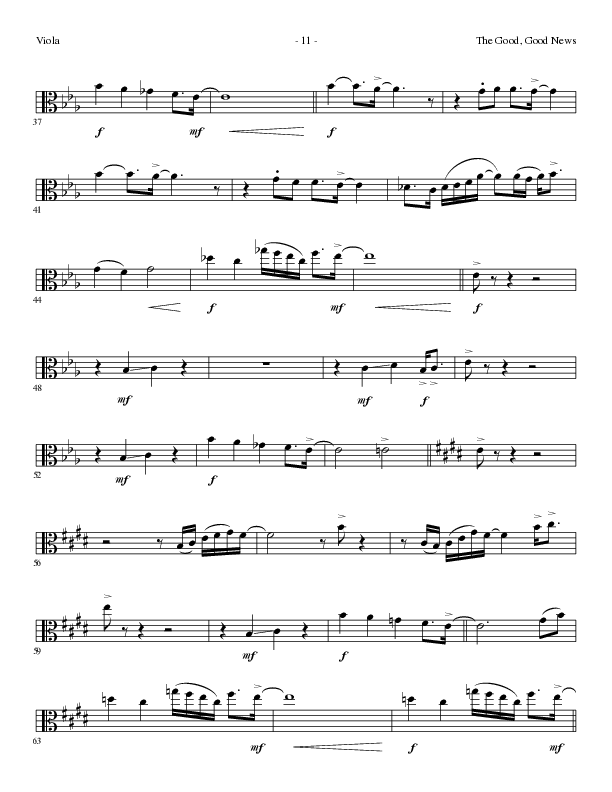 The Good, Good News (Choral Anthem SATB) Viola (Lillenas Choral / Arr. Nick Robertson)