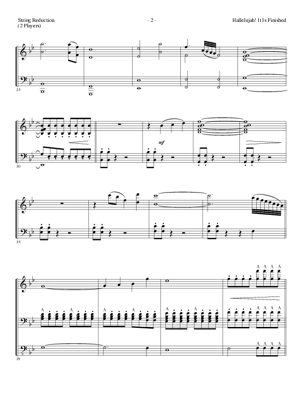 Hallelujah It Is Finished with O The Blood (Choral Anthem SATB) String Reduction (Lillenas Choral / Arr. Phil Nitz)