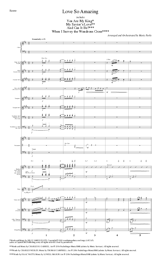 Love So Amazing (Choral Anthem SATB) Conductor's Score (Lillenas Choral / Arr. Marty Parks)