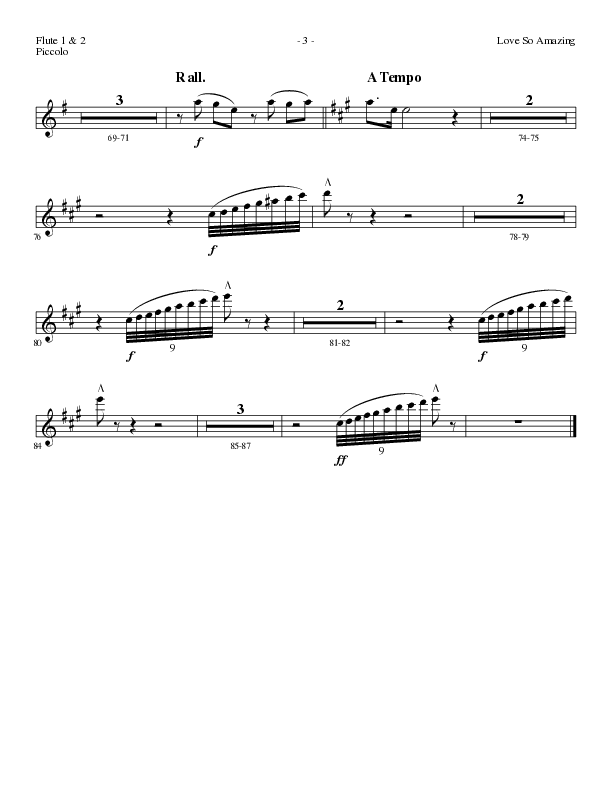 Love So Amazing (Choral Anthem SATB) Flute/Piccolo (Lillenas Choral / Arr. Marty Parks)