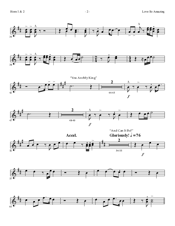 Love So Amazing (Choral Anthem SATB) French Horn 1/2 (Lillenas Choral / Arr. Marty Parks)