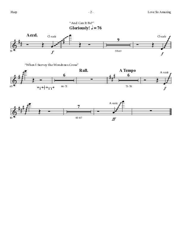 Love So Amazing (Choral Anthem SATB) Harp (Lillenas Choral / Arr. Marty Parks)