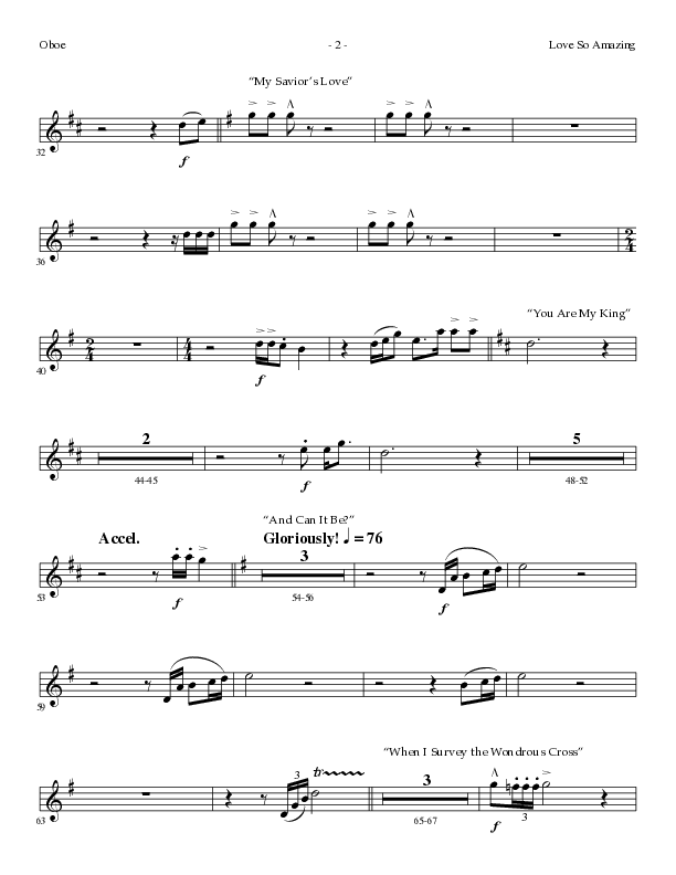 Love So Amazing (Choral Anthem SATB) Oboe (Lillenas Choral / Arr. Marty Parks)