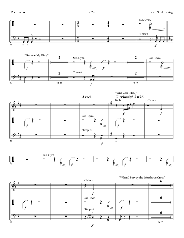 Love So Amazing (Choral Anthem SATB) Percussion (Lillenas Choral / Arr. Marty Parks)