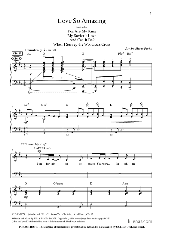 Love So Amazing (Choral Anthem SATB) Anthem (SATB/Piano) (Lillenas Choral / Arr. Marty Parks)