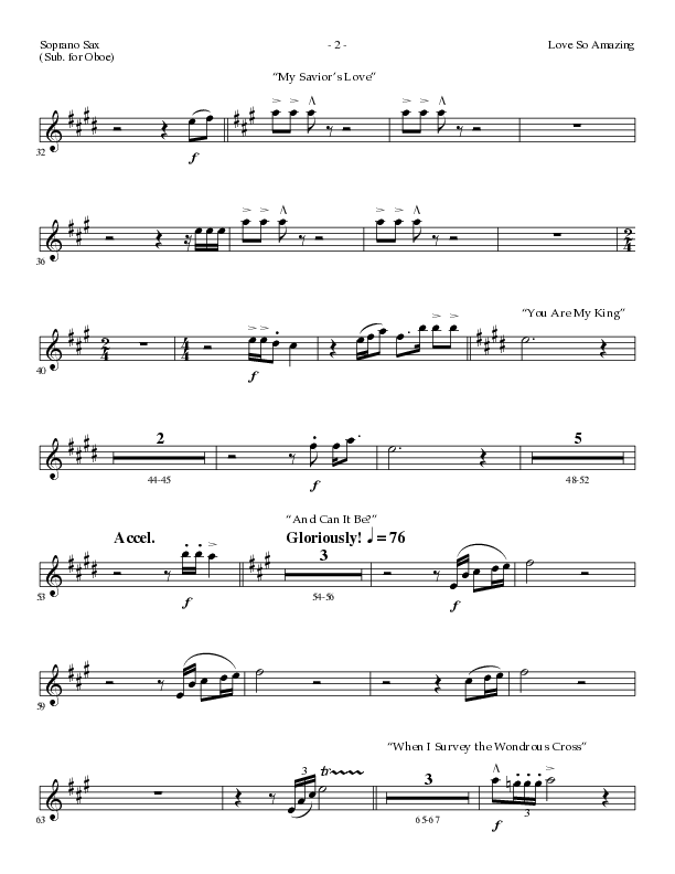 Love So Amazing (Choral Anthem SATB) Soprano Sax (Lillenas Choral / Arr. Marty Parks)