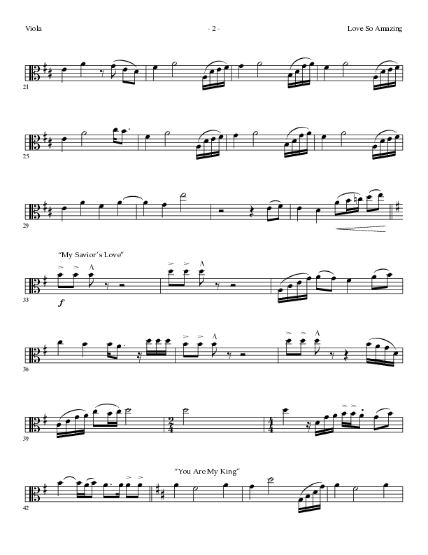 Love So Amazing (Choral Anthem SATB) Viola (Lillenas Choral / Arr. Marty Parks)