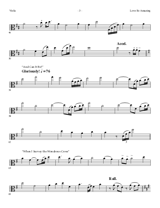Love So Amazing (Choral Anthem SATB) Viola (Lillenas Choral / Arr. Marty Parks)