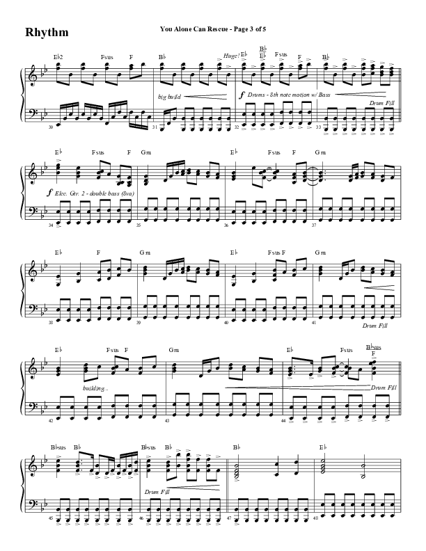 You Alone Can Rescue (Choral Anthem SATB) Rhythm Chart (Word Music Choral / Arr. Gary Rhodes)