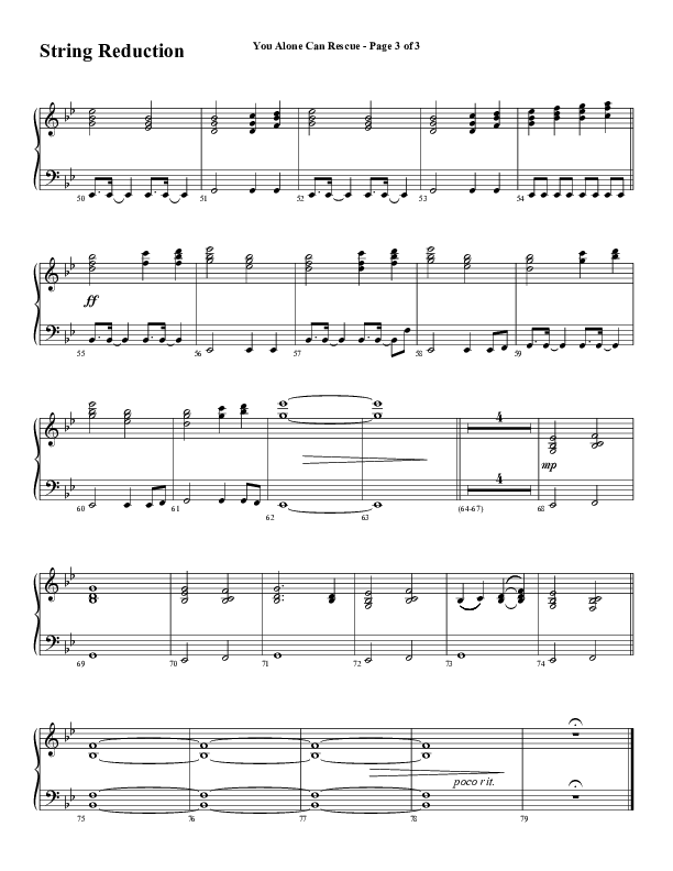 You Alone Can Rescue (Choral Anthem SATB) String Reduction (Word Music Choral / Arr. Gary Rhodes)