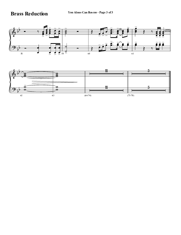 You Alone Can Rescue (Choral Anthem SATB) Synth Brass (Word Music Choral / Arr. Gary Rhodes)