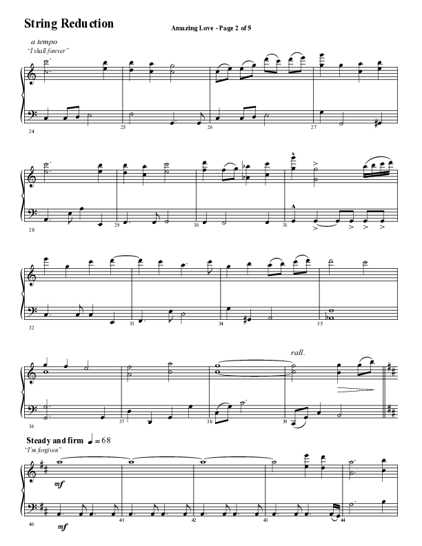 Amazing Love Medley (Choral Anthem SATB) String Reduction (Word Music Choral / Arr. Marty Parks)
