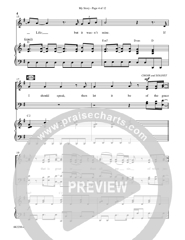 My Story with My Savior's Love (Choral Anthem SATB) Anthem (SATB/Piano) (Word Music Choral / Arr. Cliff Duren)