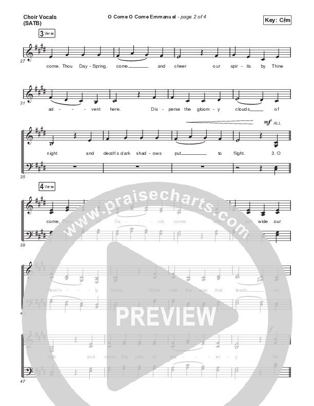 O Come O Come Emmanuel (Choral Anthem SATB) Choir Sheet (SATB) (We The Kingdom / Dante Bowe / Maverick City Music / Arr. Mason Brown)