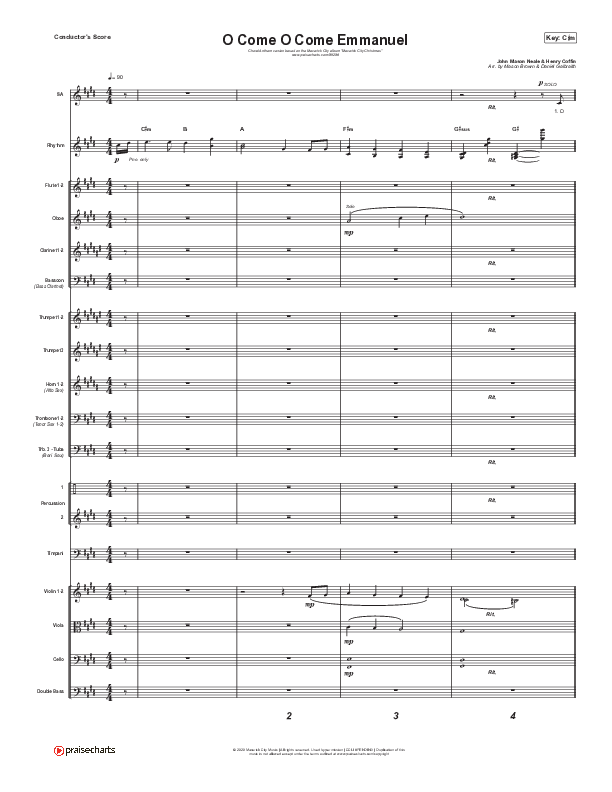 O Come O Come Emmanuel (Choral Anthem SATB) Conductor's Score (We The Kingdom / Dante Bowe / Maverick City Music / Arr. Mason Brown)