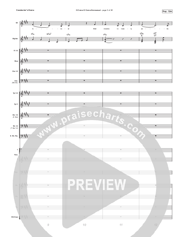 O Come O Come Emmanuel (Choral Anthem SATB) Conductor's Score (We The Kingdom / Dante Bowe / Maverick City Music / Arr. Mason Brown)