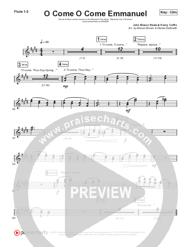 O Come O Come Emmanuel (Choral Anthem SATB) Wind Pack (We The Kingdom / Dante Bowe / Maverick City Music / Arr. Mason Brown)