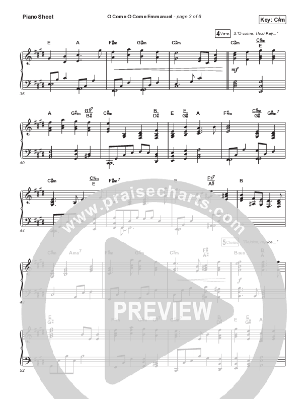 O Come O Come Emmanuel (Choral Anthem SATB) Piano Sheet (We The Kingdom / Dante Bowe / Maverick City Music / Arr. Mason Brown)