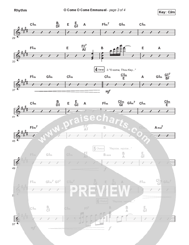 O Come O Come Emmanuel (Choral Anthem SATB) Rhythm Pack (We The Kingdom / Dante Bowe / Maverick City Music / Arr. Mason Brown)