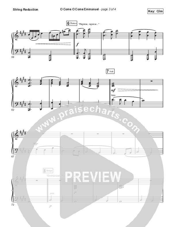 O Come O Come Emmanuel (Choral Anthem SATB) String Reduction (We The Kingdom / Dante Bowe / Maverick City Music / Arr. Mason Brown)
