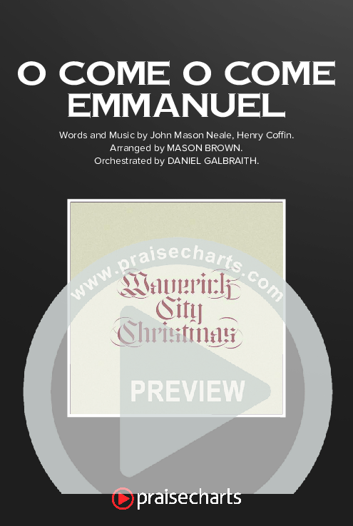 O Come O Come Emmanuel (Unison/2-Part Choir) Octavo Cover Sheet (We The Kingdom / Dante Bowe / Maverick City Music / Arr. Mason Brown)