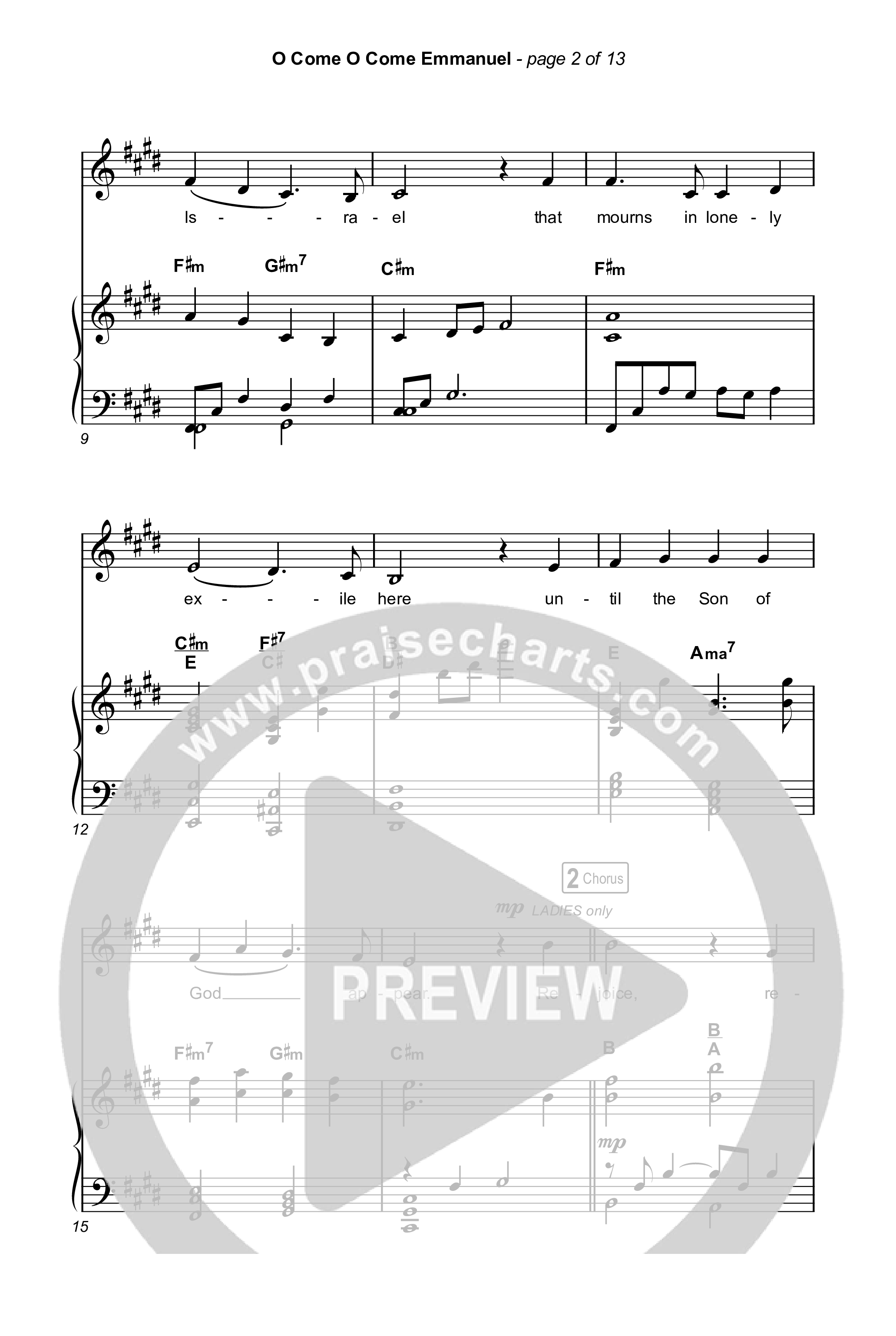 O Come O Come Emmanuel (Unison/2-Part Choir) Octavo (Uni/2-Part & Pno) (We The Kingdom / Dante Bowe / Maverick City Music / Arr. Mason Brown)