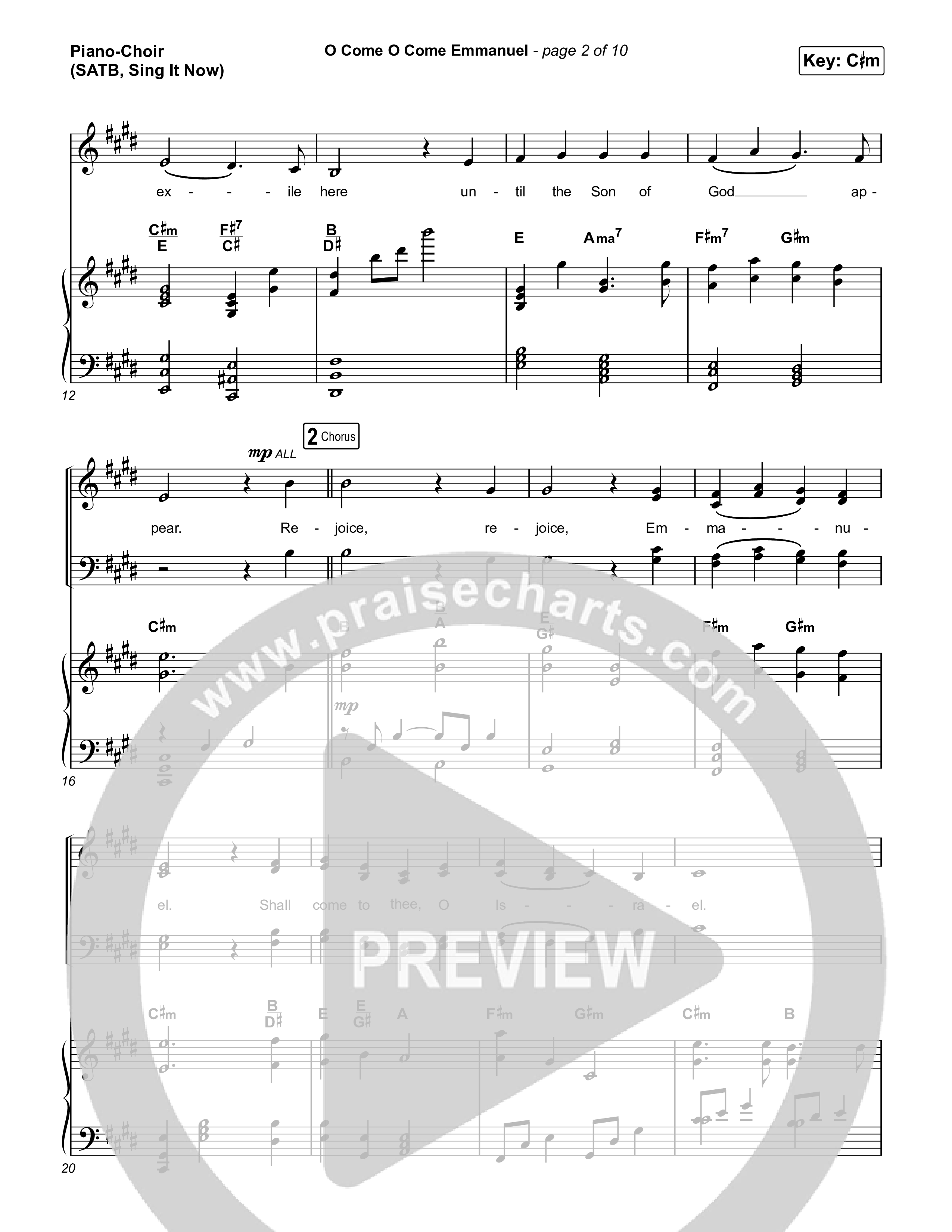 O Come O Come Emmanuel (Sing It Now SATB) Piano/Choir (SATB) (We The Kingdom / Dante Bowe / Maverick City Music / Arr. Mason Brown)