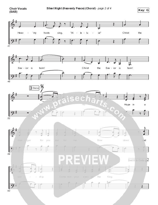 Silent Night (Heavenly Peace) (Worship Choir SAB) Choir Sheet (SAB) (We The Kingdom / Dante Bowe / Maverick City Music / Arr. Mason Brown)