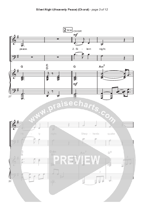 Silent Night (Heavenly Peace) (Worship Choir SAB) Octavo (SAB & Pno) (We The Kingdom / Dante Bowe / Maverick City Music / Arr. Mason Brown)