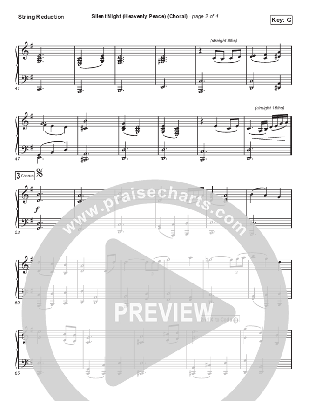 Silent Night (Heavenly Peace) (Unison/2-Part Choir) String Reduction (We The Kingdom / Dante Bowe / Maverick City Music / Arr. Mason Brown)