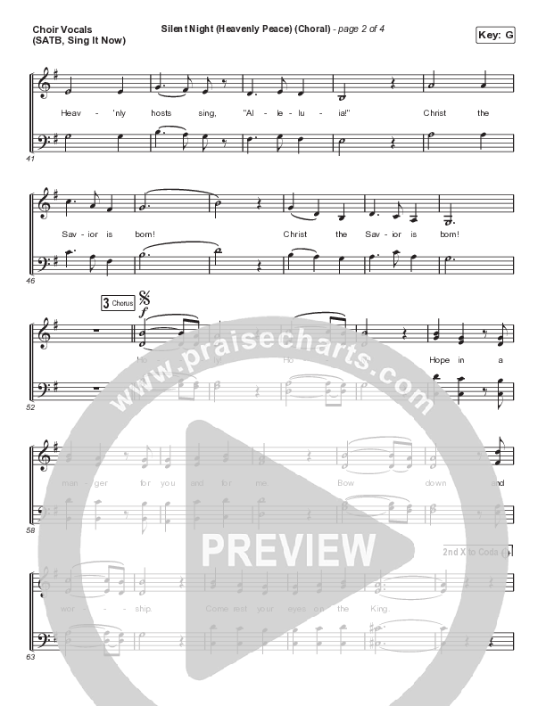 Silent Night (Heavenly Peace) (Sing It Now SATB) Choir Sheet (SATB) (We The Kingdom / Dante Bowe / Maverick City Music / Arr. Mason Brown)