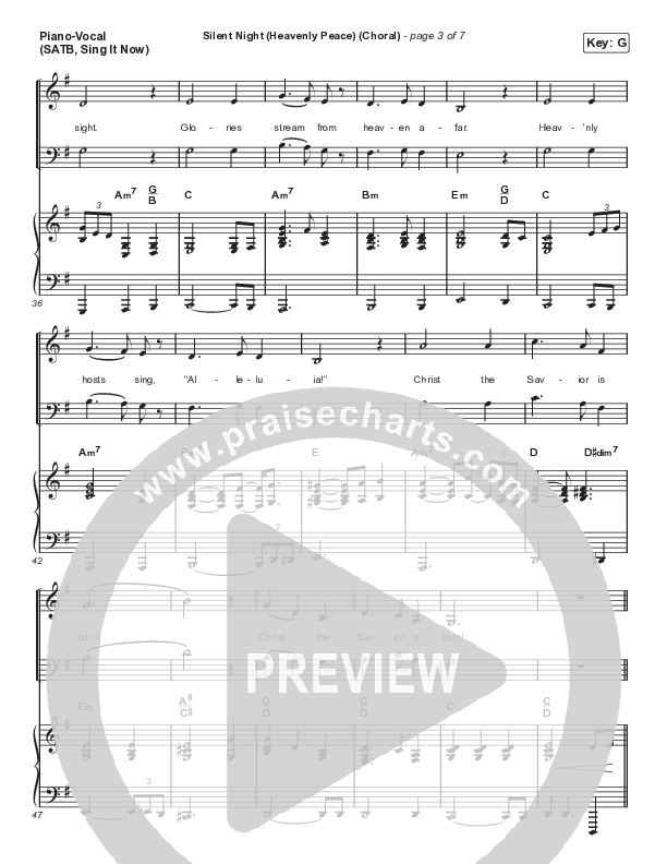 Silent Night (Heavenly Peace) (Sing It Now SATB) Piano/Choir (SATB) (We The Kingdom / Dante Bowe / Maverick City Music / Arr. Mason Brown)