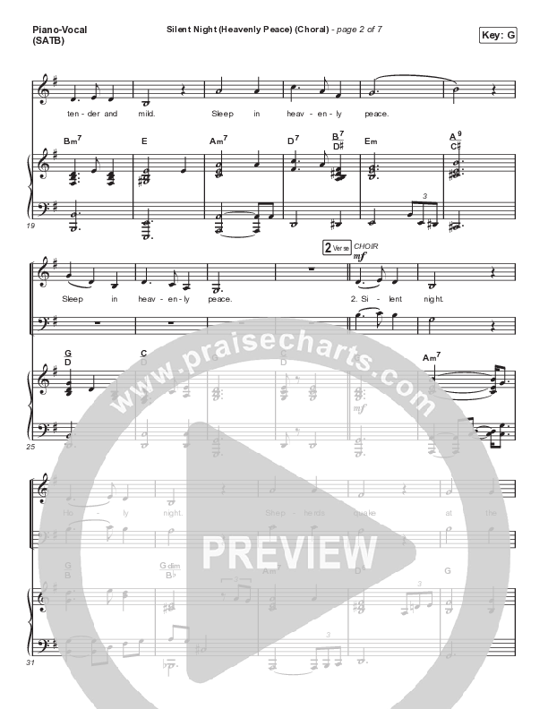 Silent Night (Heavenly Peace) (Sing It Now SATB) Piano/Vocal (SATB) (We The Kingdom / Dante Bowe / Maverick City Music / Arr. Mason Brown)