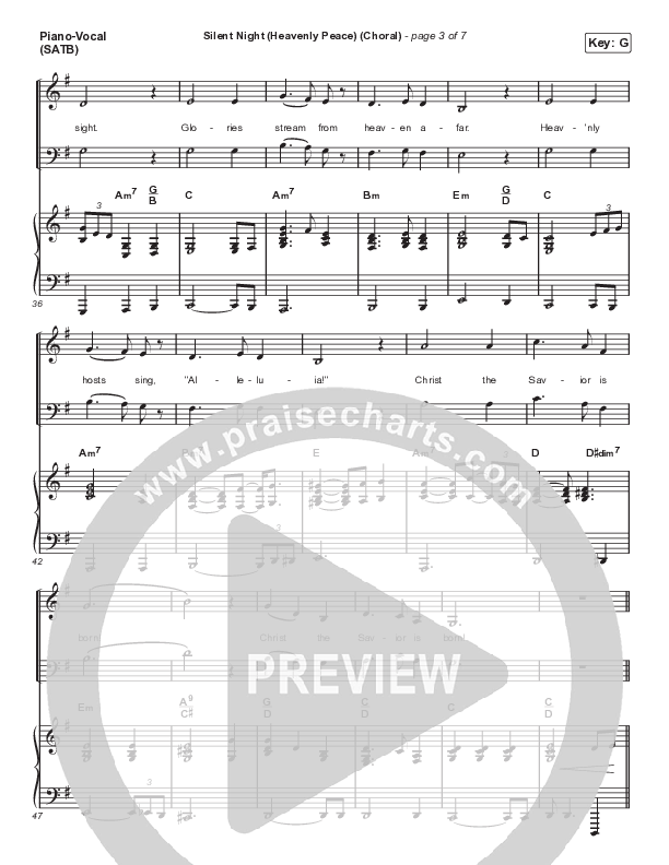Silent Night (Heavenly Peace) (Sing It Now SATB) Piano/Vocal (SATB) (We The Kingdom / Dante Bowe / Maverick City Music / Arr. Mason Brown)