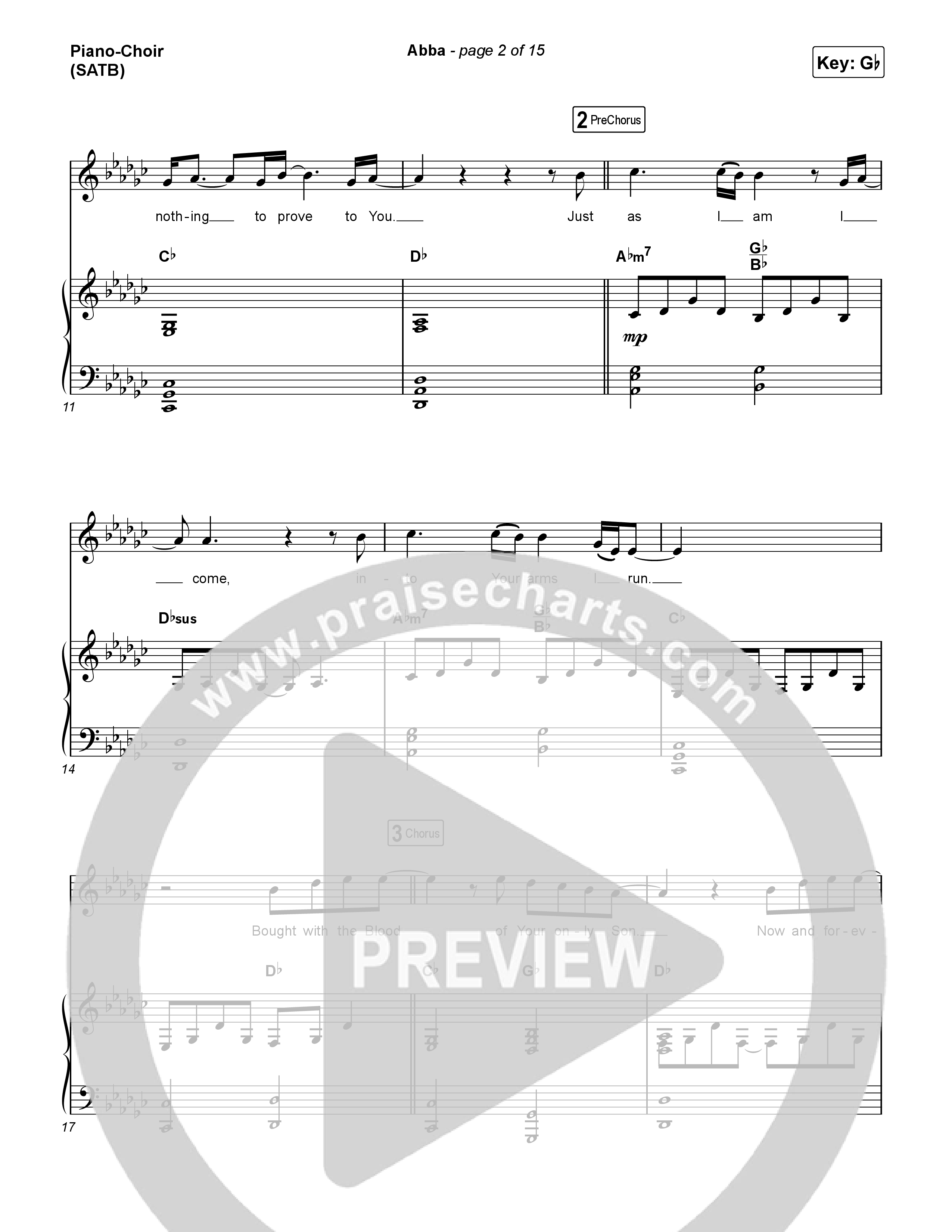 Abba Piano/Vocal Pack (Gateway Worship / Leeland)