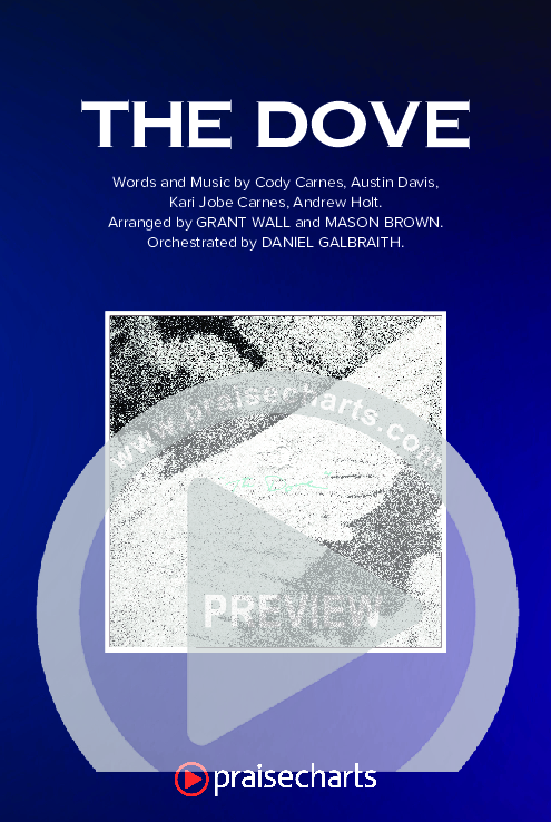 The Dove (Choral Anthem SATB) Octavo Cover Sheet (The Belonging Co / Kari Jobe / Arr. Mason Brown)